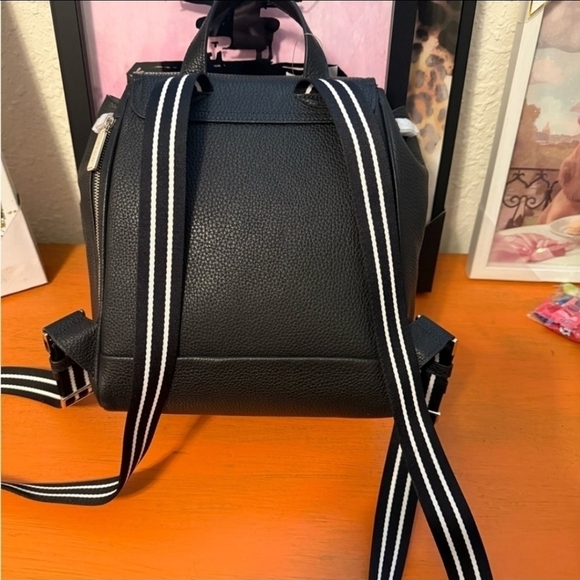 NWT Kate Spade New York Rosie Pebbled Leather Black Mini Backpack And Coin Pouch - Picture 4 of 6
